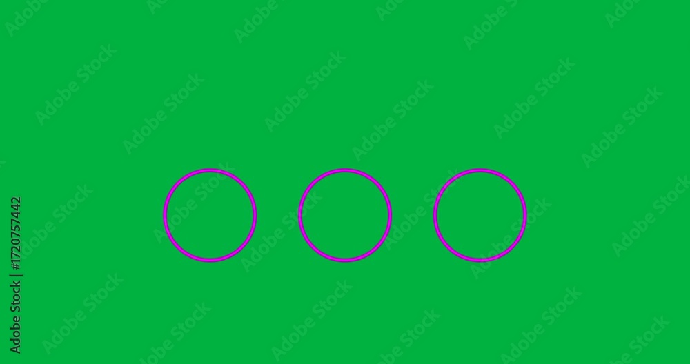 Poster neon ring graphics transitioning on transparent canvas, evolving neon circles for technology design