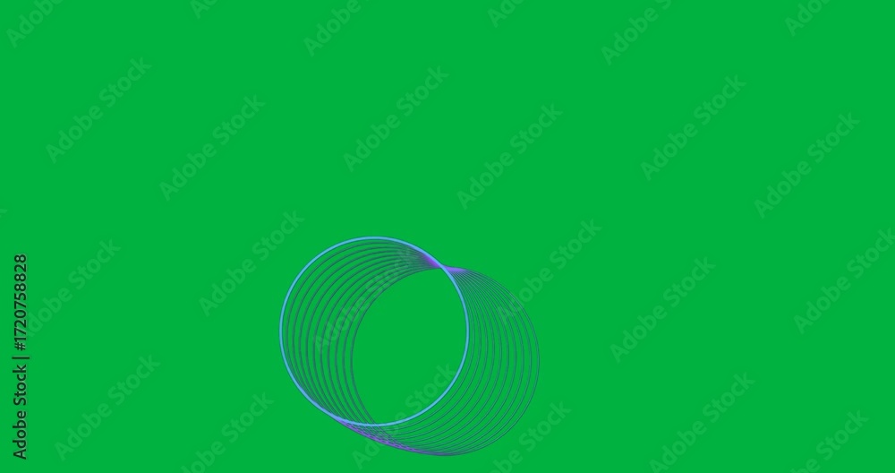 Poster graphic designer showcasing infinity loops on transparent canvas with neon gradient rings for tech