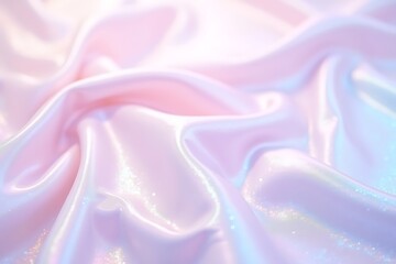 Pastel iridescent silk fabric texture background for fashion design and luxury aesthetic 100