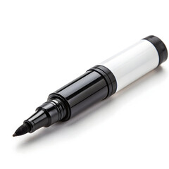 A single whiteboard marker shown isolated on a white background, used for writing or drawing