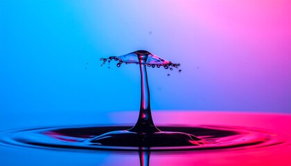 Vibrant water droplet splash