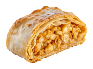 Baking delicious apple strudel home kitchen food cozy isolated on transparent background