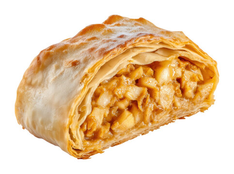 Baking delicious apple strudel home kitchen food cozy isolated on transparent background