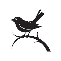 silhouette of a bird on a branch