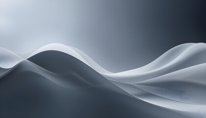 Flowing Grey Curve Abstract Background with Soft Gradient and Tranquil Design