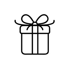 Christmas Holiday Wrapped Gift Box Icon For Web And Graphic Design