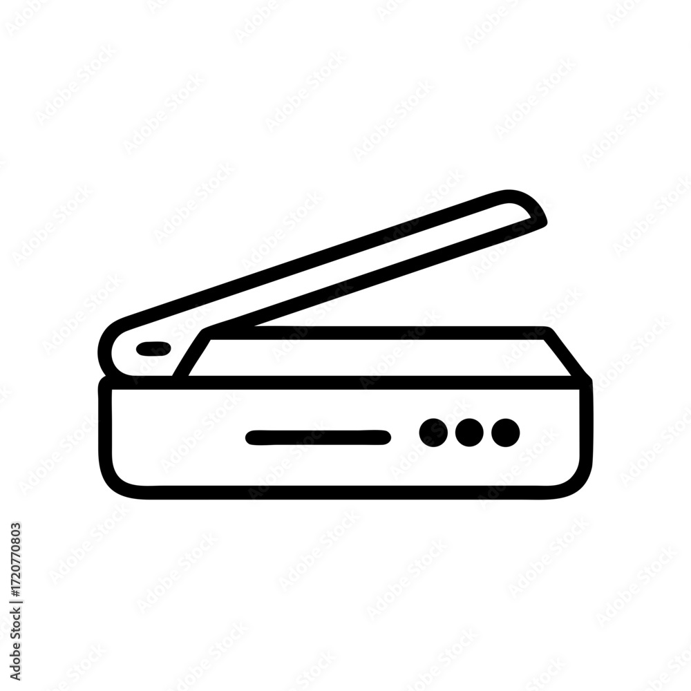 Poster document scanner for office use icon for web and graphic design