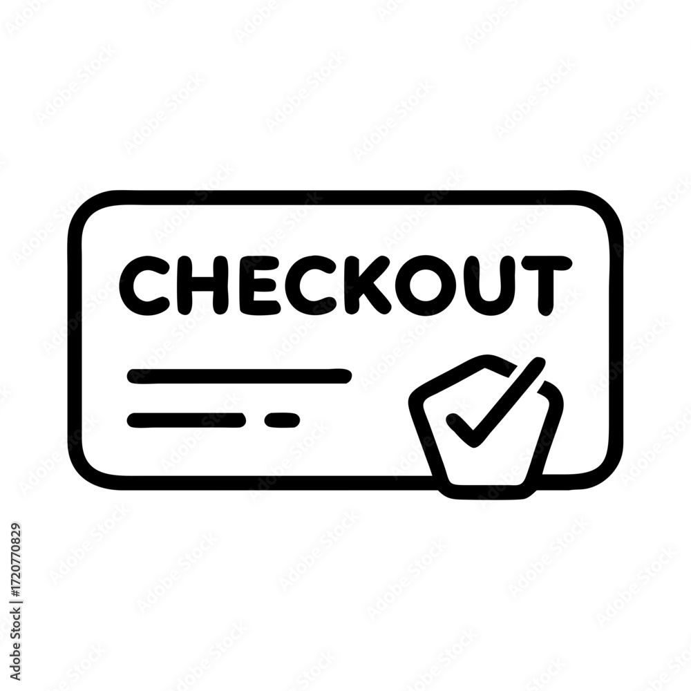 Poster e commerce shopping website checkout page icon for web and graphic design