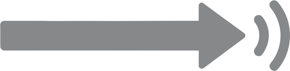 Simple Arrow With Signal Graphic Element Forward Direction Communication Icon