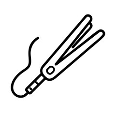 Obraz premium Hair Straightener Heating Tool Icon For Web And Graphic Design