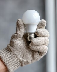 Light Bulb Installation Demonstration Home Photography Indoor Close-Up DIY Project