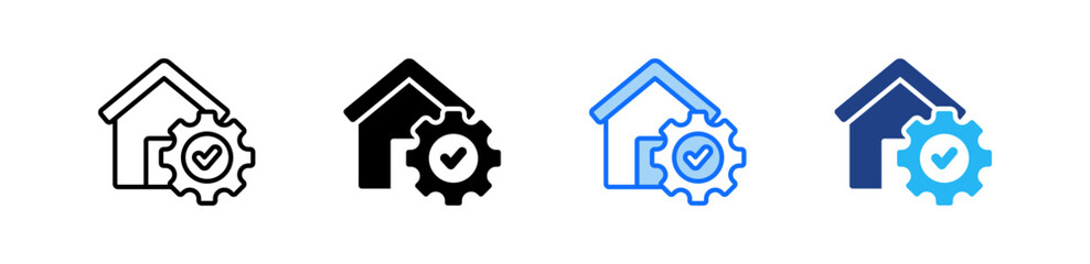 Property Management Icon Set Multiple Style Collection