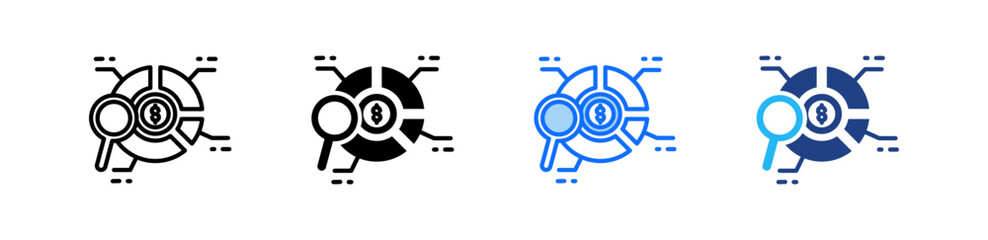 Asset Reallocation Icon Set Multiple Style Collection