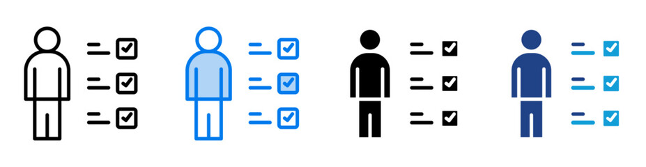 Skills icon set multiple style collection