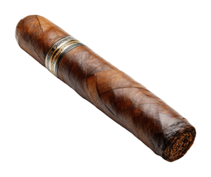 Cigar smoking experience lounge relaxing atmosphere isolated on transparent background