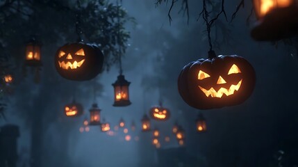 Fototapeta premium halloween pumpkin on a halloween