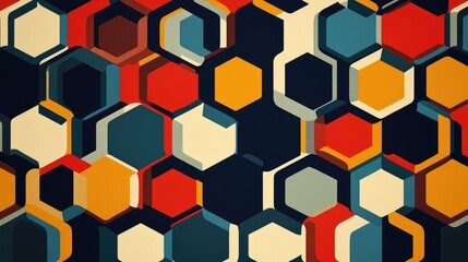 Vibrant Colorful Hexagonal Pattern for Modern Design Background