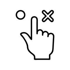 Select Finger Pointing To Option Icon For Web And Graphic Design
