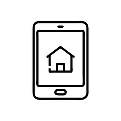 Tablet Device With Home Screen Icon For Web And Graphic Design