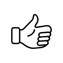 Thumbs Up Approval Like Gesture Icon For Web And Graphic Design