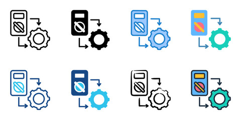 Instrumentation icon set multiple style collection 
