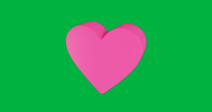 pink 3D heart icon floating over transparent background, showcasing health marketing design concept