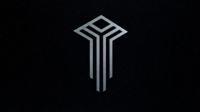 Abstract geometric design on black background