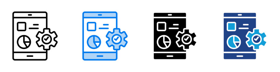 Application icon set multiple style collection