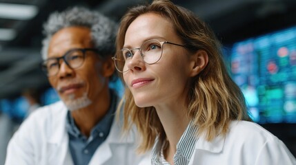 Team of Diverse Scientists Collaborating in Modern Laboratory Setting
