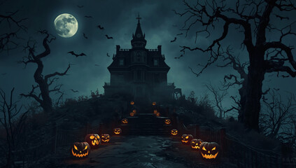 Fototapeta premium scary halloween background