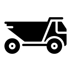 dump truck glyph icon