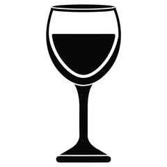 wine glass vector icon