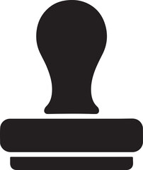 Silhouette legal stamp icon symbolizing approval, certification, authority, official document and law.