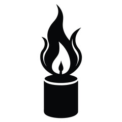 candle flame vector icon