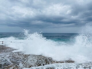 Fototapeta premium waves on the beach, Atlantic Ocean Tenerife 