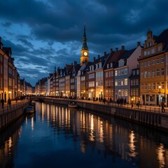 Fototapeta premium beautiful european city, travel to europe, World-class city, city of romance,, AI Generative