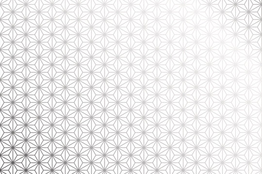 Asanoha Hemp Pattern Silver &mdash; Vector Transparent Background