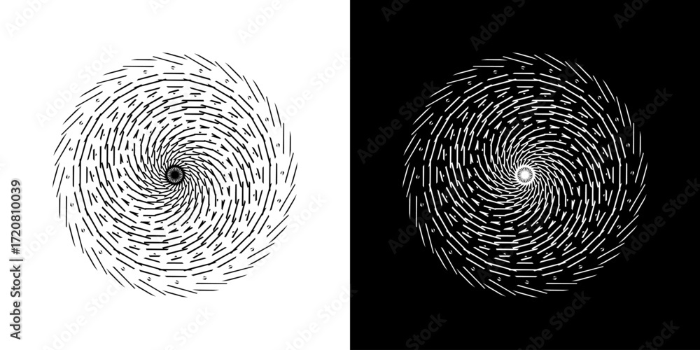 Poster abstract background with abstract line pattern in circles. spiral art design as a logo or icon. a bl