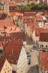 Romantisches Nördlingen; Blick vom Daniel zum Reimlinger Tot