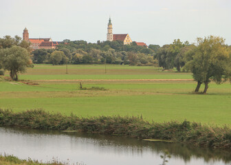 Blick über die Wörnitz auf Donauwörth