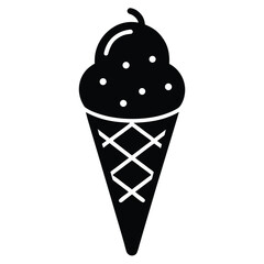ice cream cone vector icon