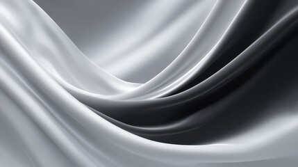 Luxurious white silk fabric with smooth folds, elegance and drapery in textile design.