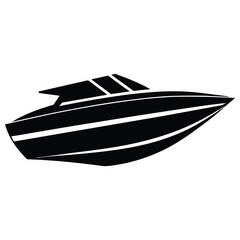 speed boat vector icon