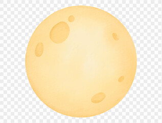 Watercolor full moon mystical spooky october night celestial glowing Vector.