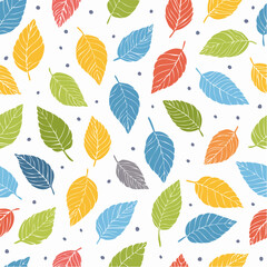 Obraz premium Modelo sin costuras de hojas de otoño Follaje de otoño Diseño para papel de embalaje textil de tela 3