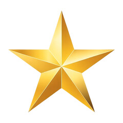 A golden star icon on a transparent background