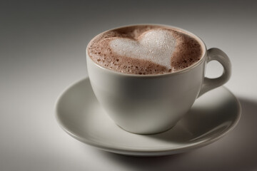man wearing glasses intently uses tablet in pastel gray caf background