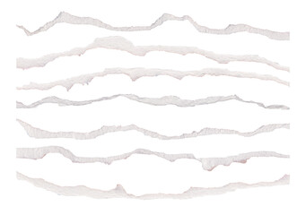 Ripped paper texture with irregular edges creates an artistic effect