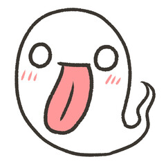 長いベロを出すおばけ