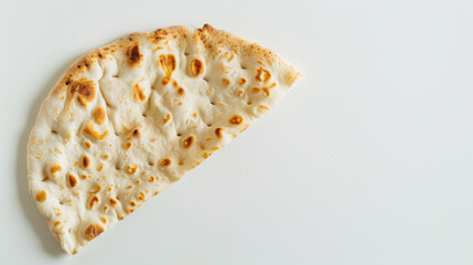 Isolated lavash bread on white background, showcasing its thin, delicate texture in minimalist style